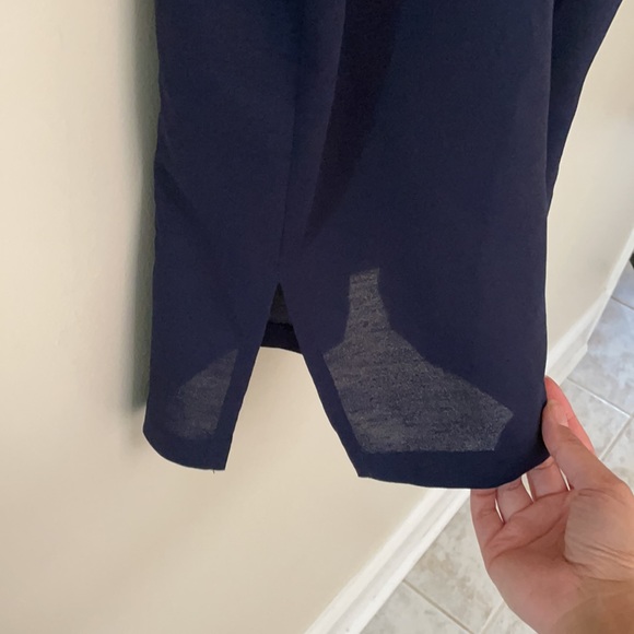 Light weight navy blue short sleeve blouse. - Picture 3 of 3